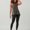 Women Lilybod Tees & Tank Tops | Kendall Tank - Tarmac Olive