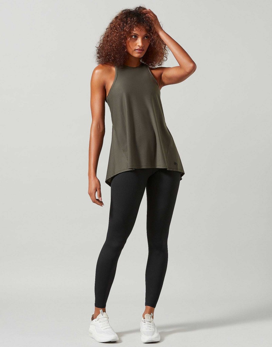 Women Lilybod Tees & Tank Tops | Kendall Tank - Tarmac Olive