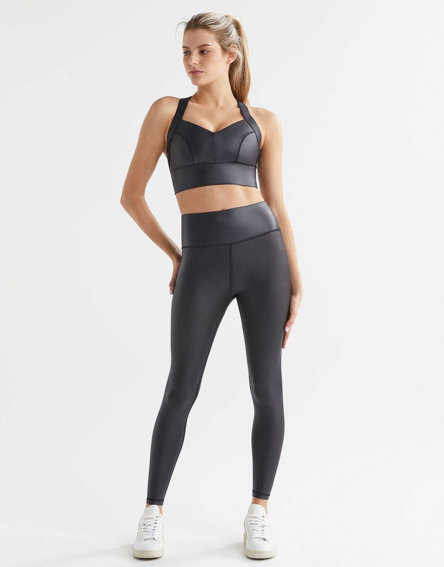 Women Lilybod Edit | Shadow High-Shine Sports Bra In Black