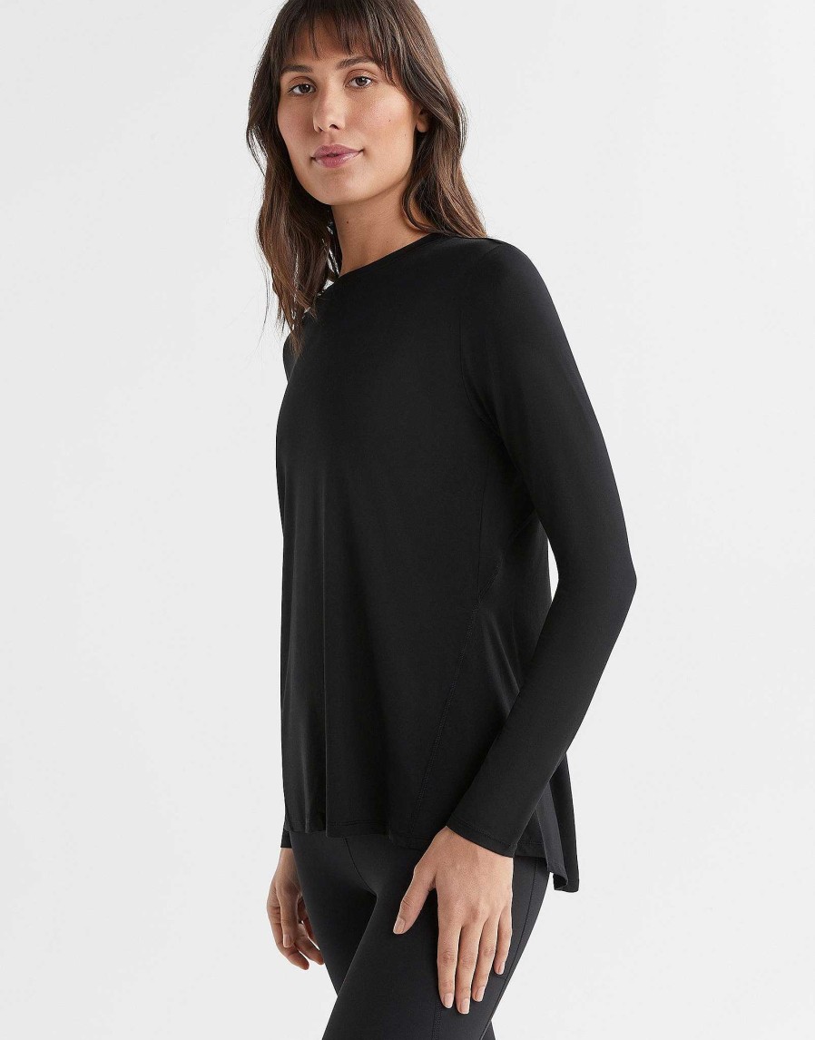 Women Lilybod Long Sleeve Tops | Kendall Long Sleeve Top - Black