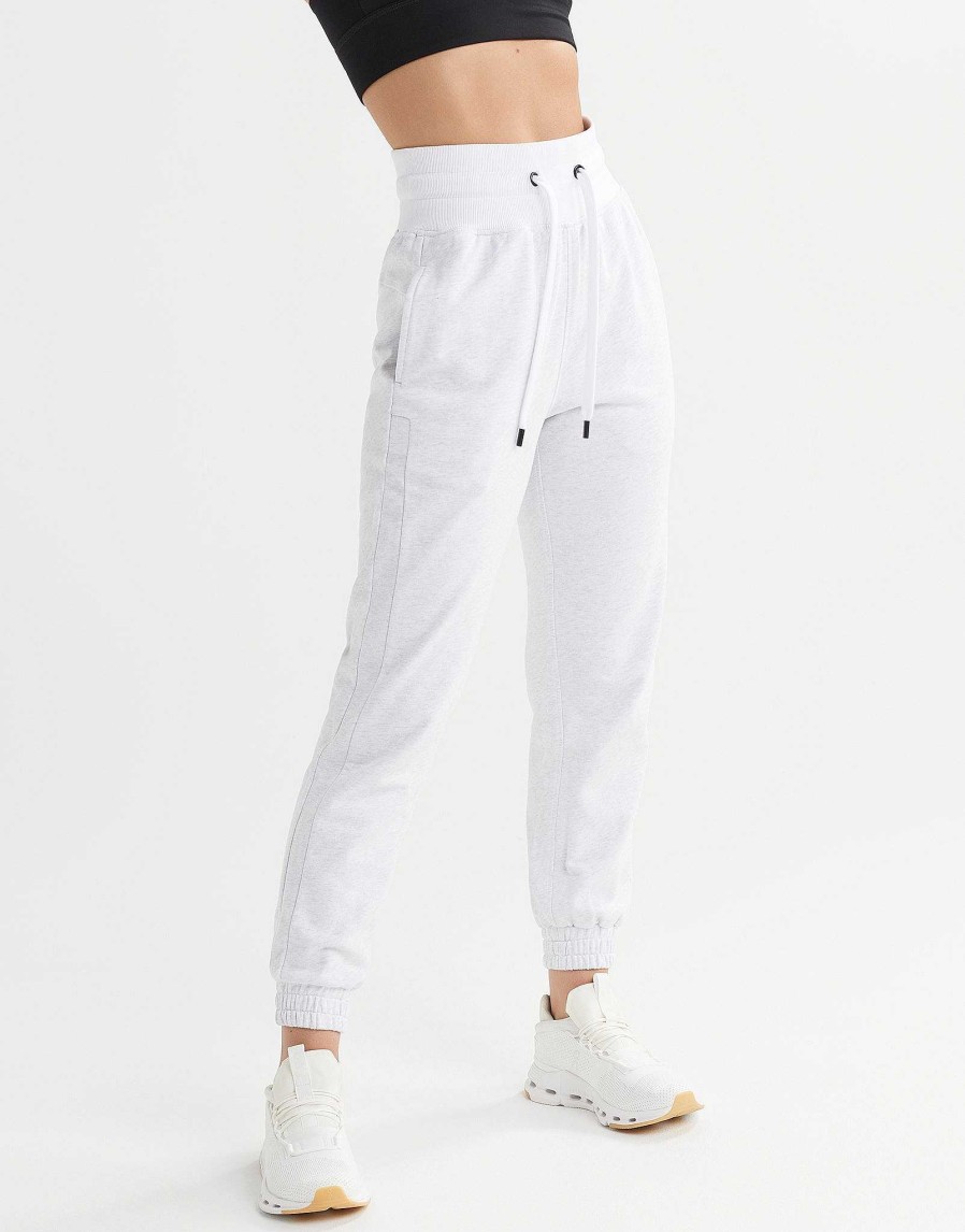 Women Lilybod Joggers | Erica Trackpant - Misty Grey Marle & Bright White