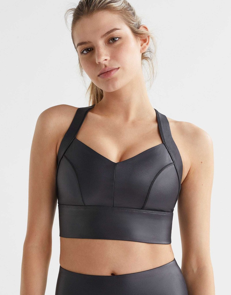 Women Lilybod Edit | Shadow High-Shine Sports Bra In Black