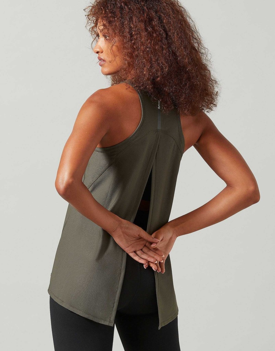 Women Lilybod Tees & Tank Tops | Kendall Tank - Tarmac Olive