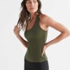 Women Lilybod Edit | Leera Rib Tank - Olive Green