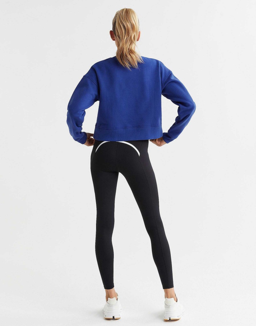 Women Lilybod Edit | Becca Cropped Sweater In Cobalt Blue