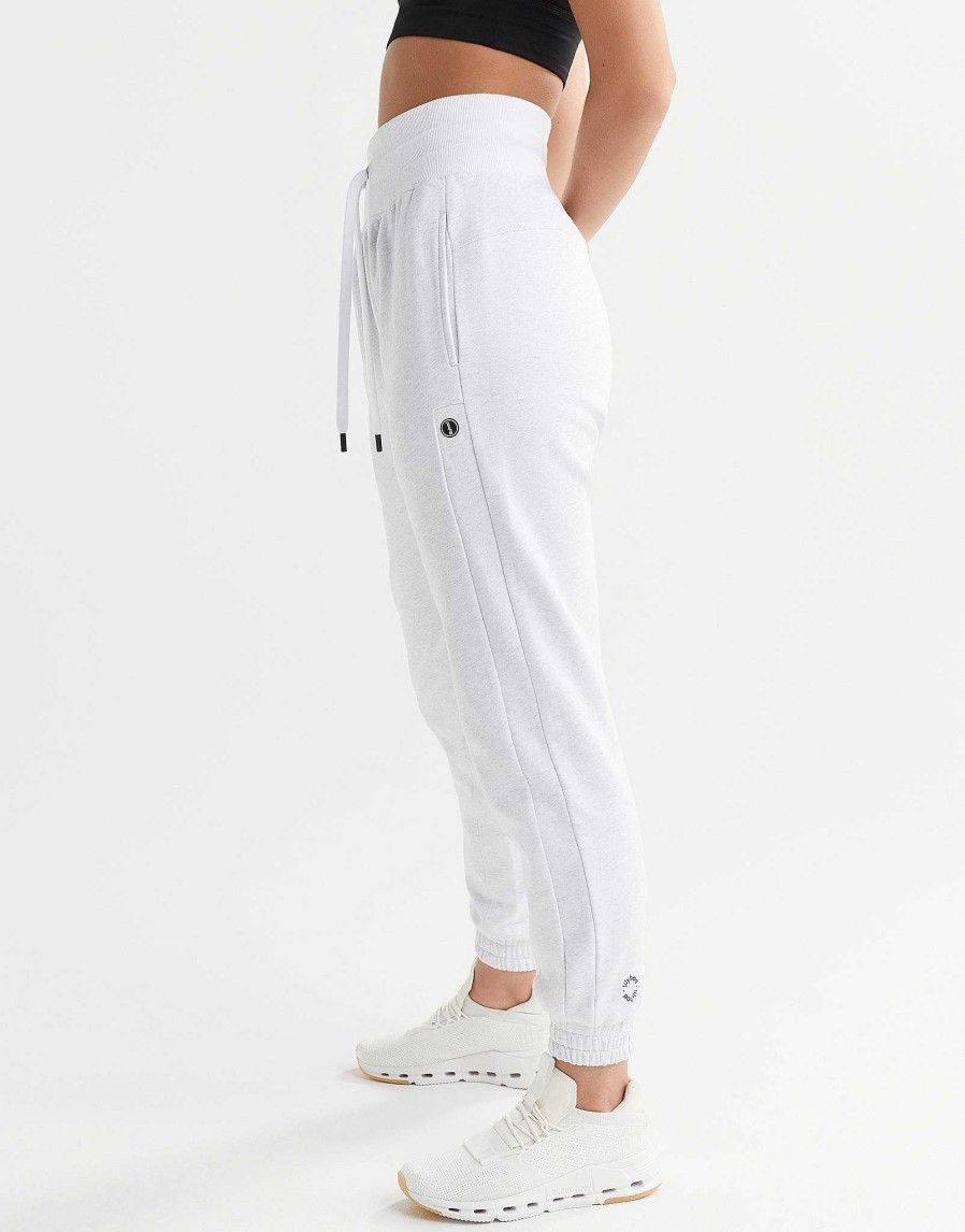 Women Lilybod Joggers | Erica Trackpant - Misty Grey Marle & Bright White