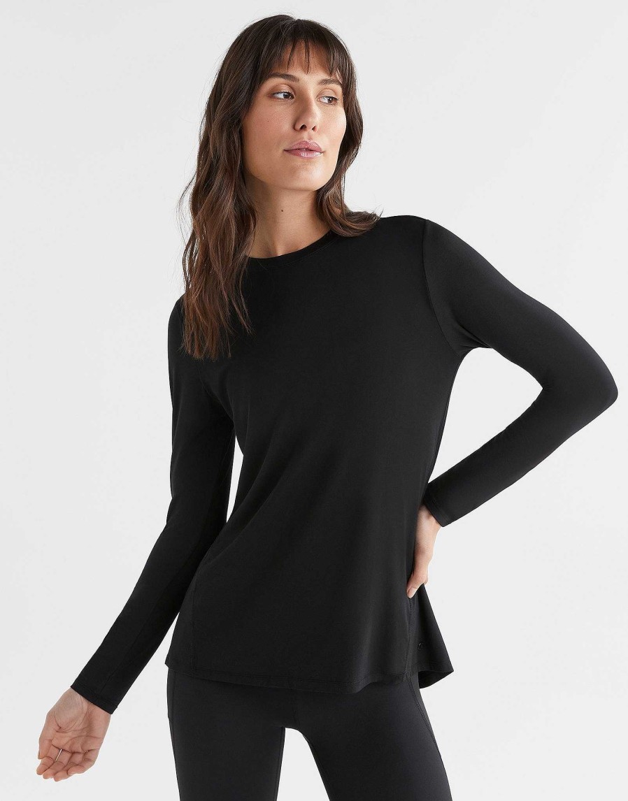 Women Lilybod Edit | Kendall Long Sleeve Top - Black