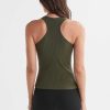 Women Lilybod Tees & Tank Tops | Leera Rib Tank - Olive Green