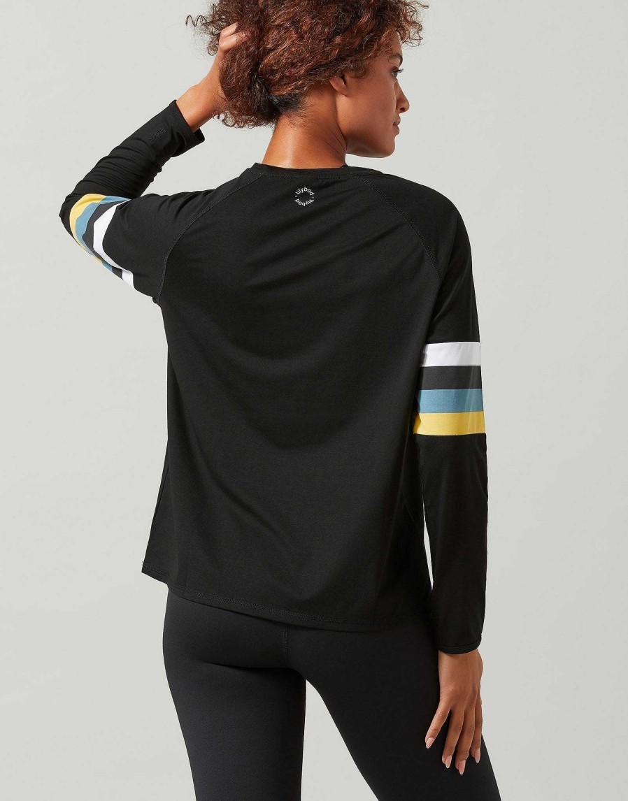 Women Lilybod Long Sleeve Tops | Anna-Xr Top In Black Lemon