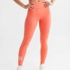 Women Lilybod Leggings | Chelsea Legging - Bright Coral & Bright White