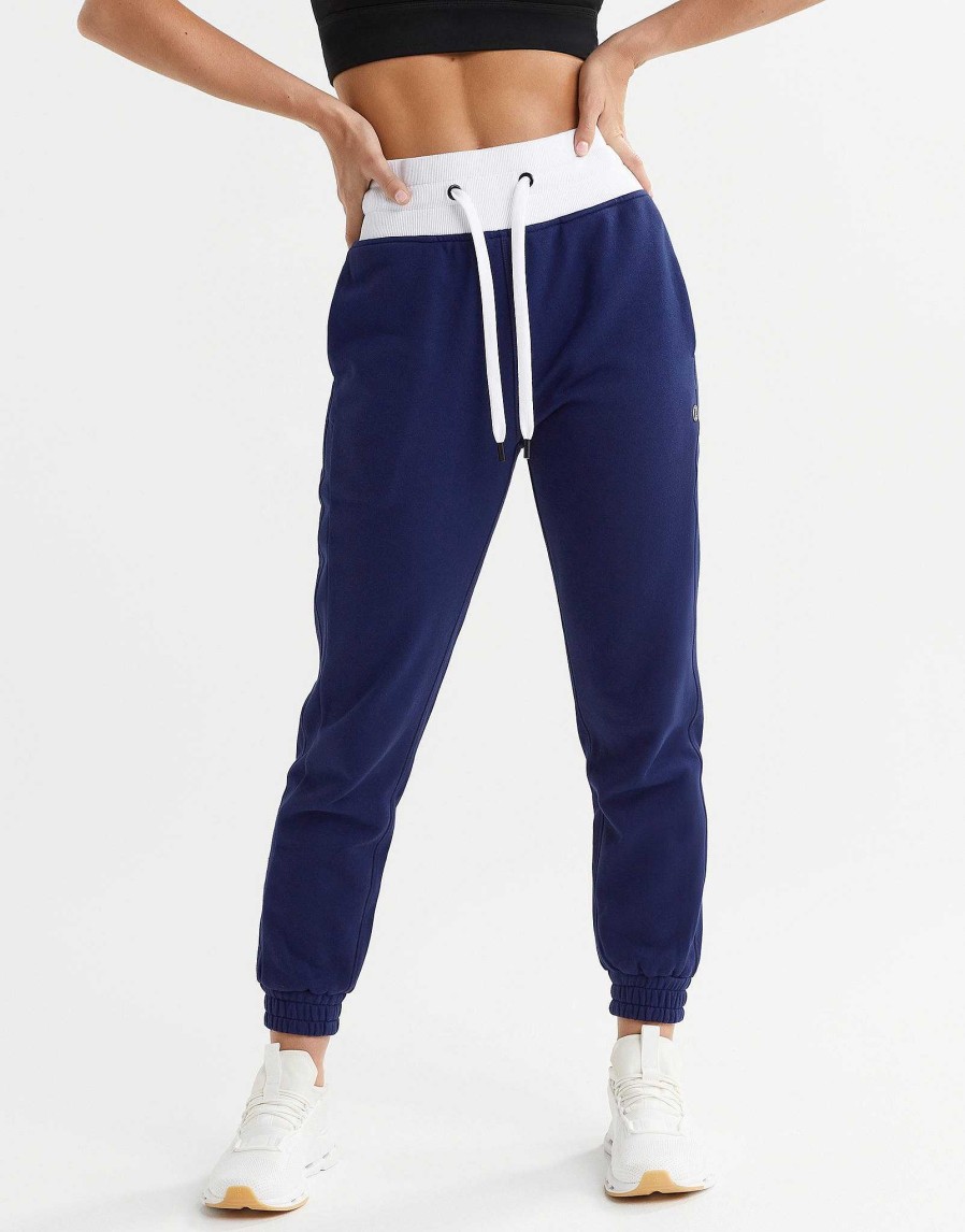 Women Lilybod Joggers | Erica Trackpant - Blue Depths & Signature Bright White