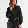 Women Lilybod Edit | Clara Windbreaker Jacket - Tarmac Black