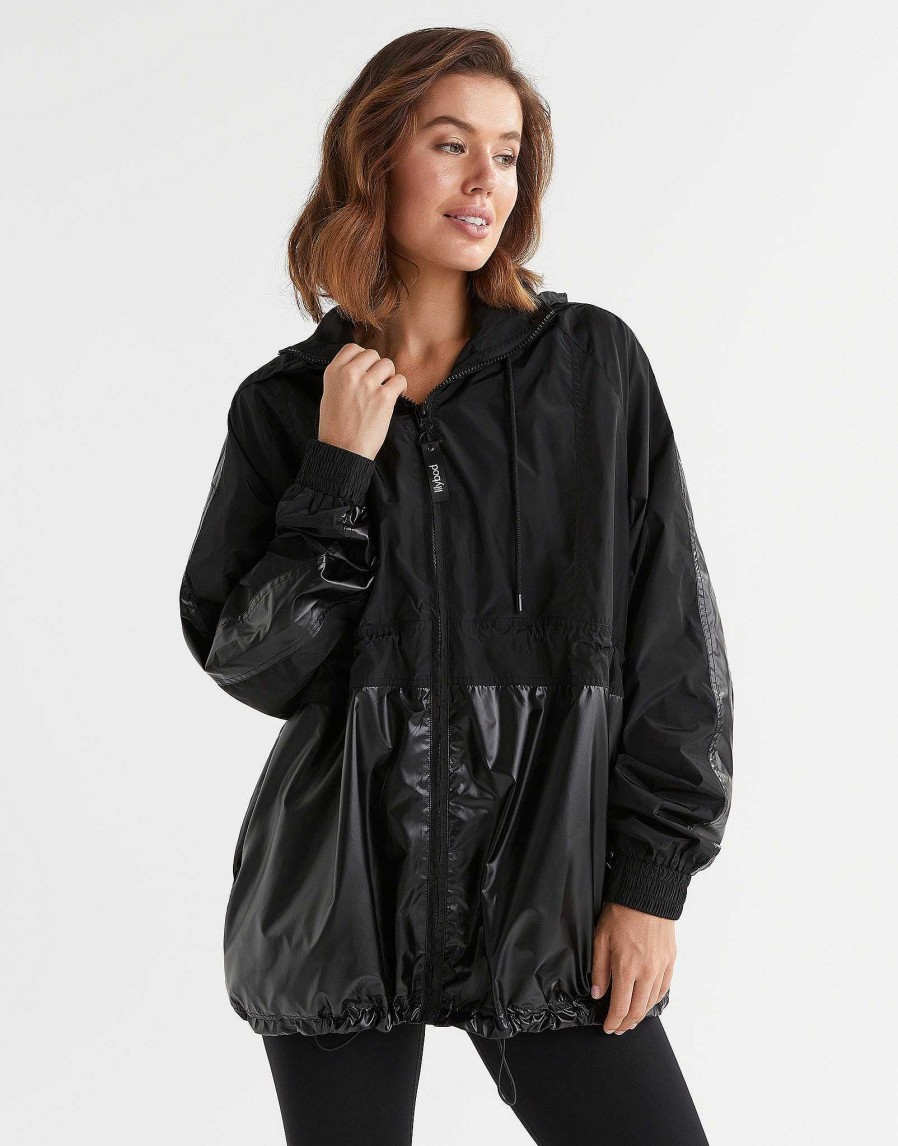 Women Lilybod Edit | Clara Windbreaker Jacket - Tarmac Black