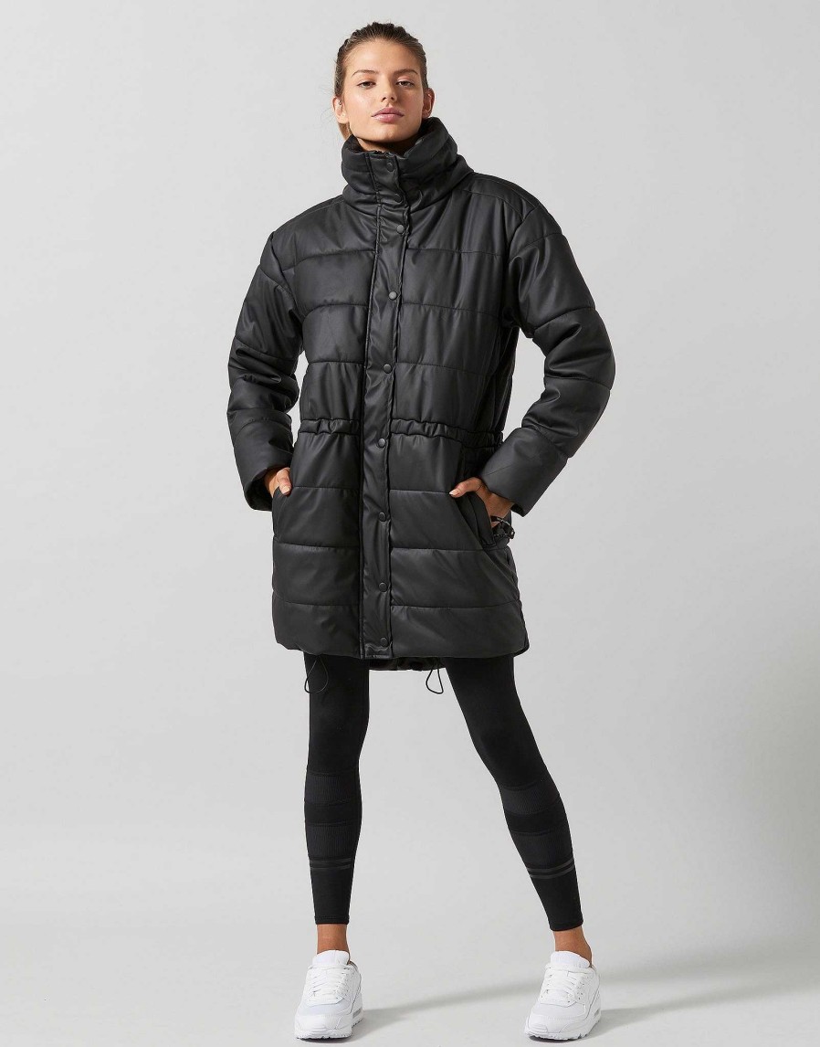 Women Lilybod Tops | Jodie Puffer Jacket In Black