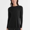 Women Lilybod Long Sleeve Tops | Kendall Long Sleeve Top - Black