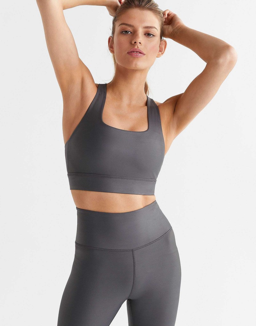 Women Lilybod Edit | Storm Sports Bra - Mineral All Over Wet Look