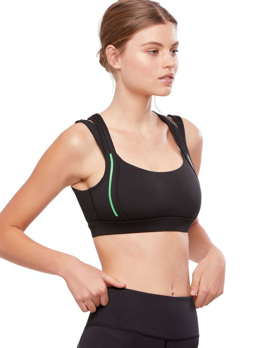 Women Lilybod Tops | Lexi-X - Black Green Neon