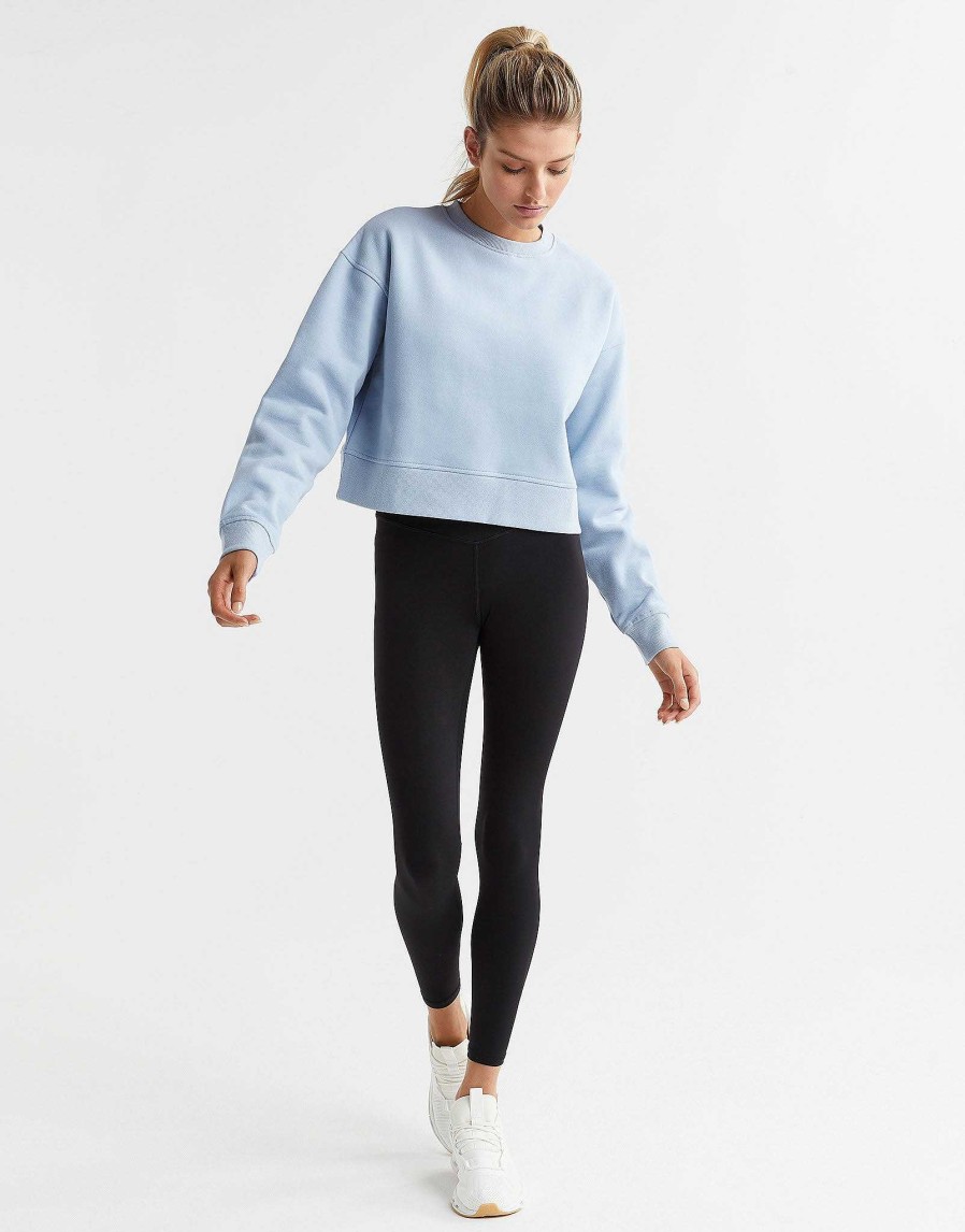 Women Lilybod Sweaters | Becca Cropped Sweater In Light Blue