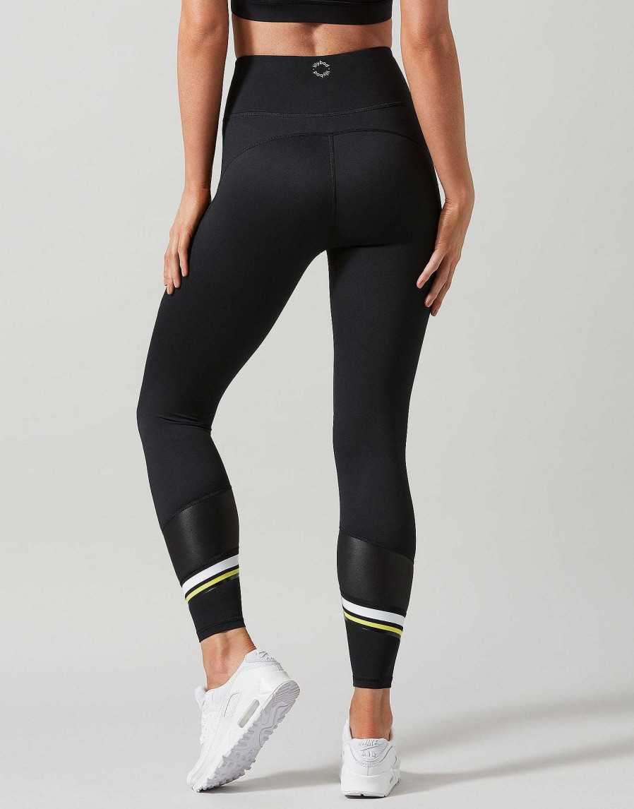 Women Lilybod Edit | Tatiana Leggings In Black & Yellow