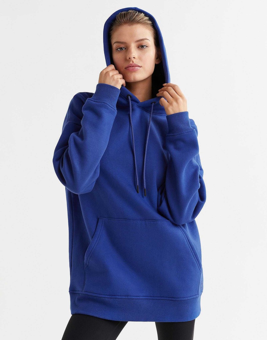 Women Lilybod Edit | Lucy Hooded Sweater In Cobalt Blue