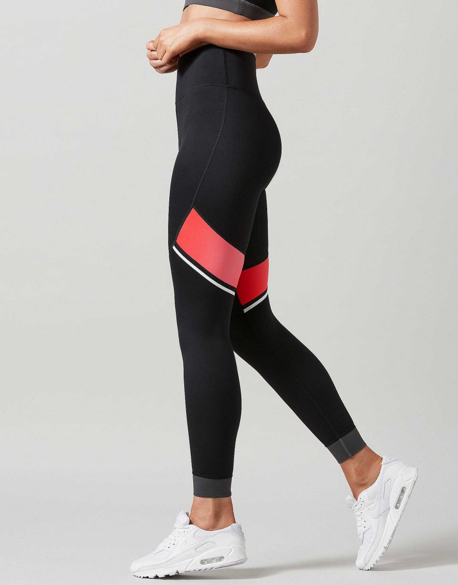 Women Lilybod Edit | Ariel-Xr Leggings In Black & Pink