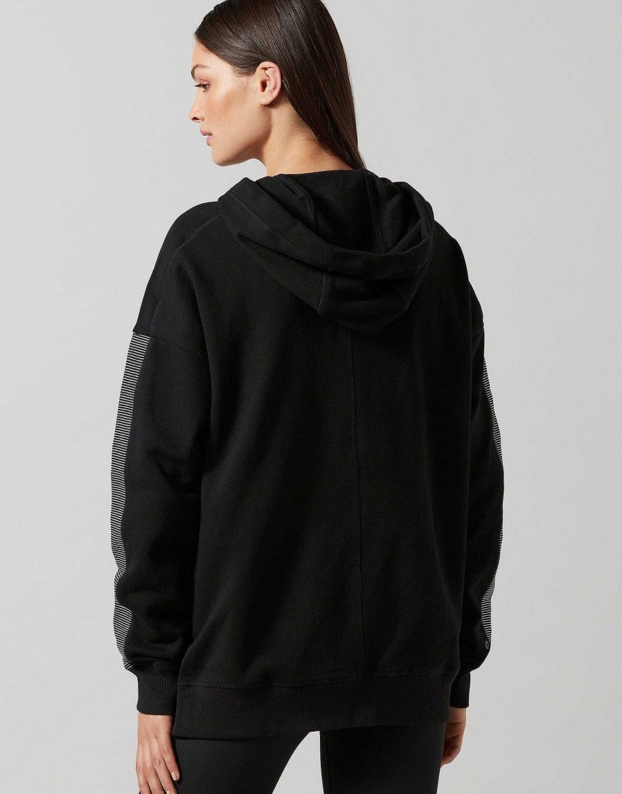 Women Lilybod Sweaters | Nola Oversized Hoodie In Black