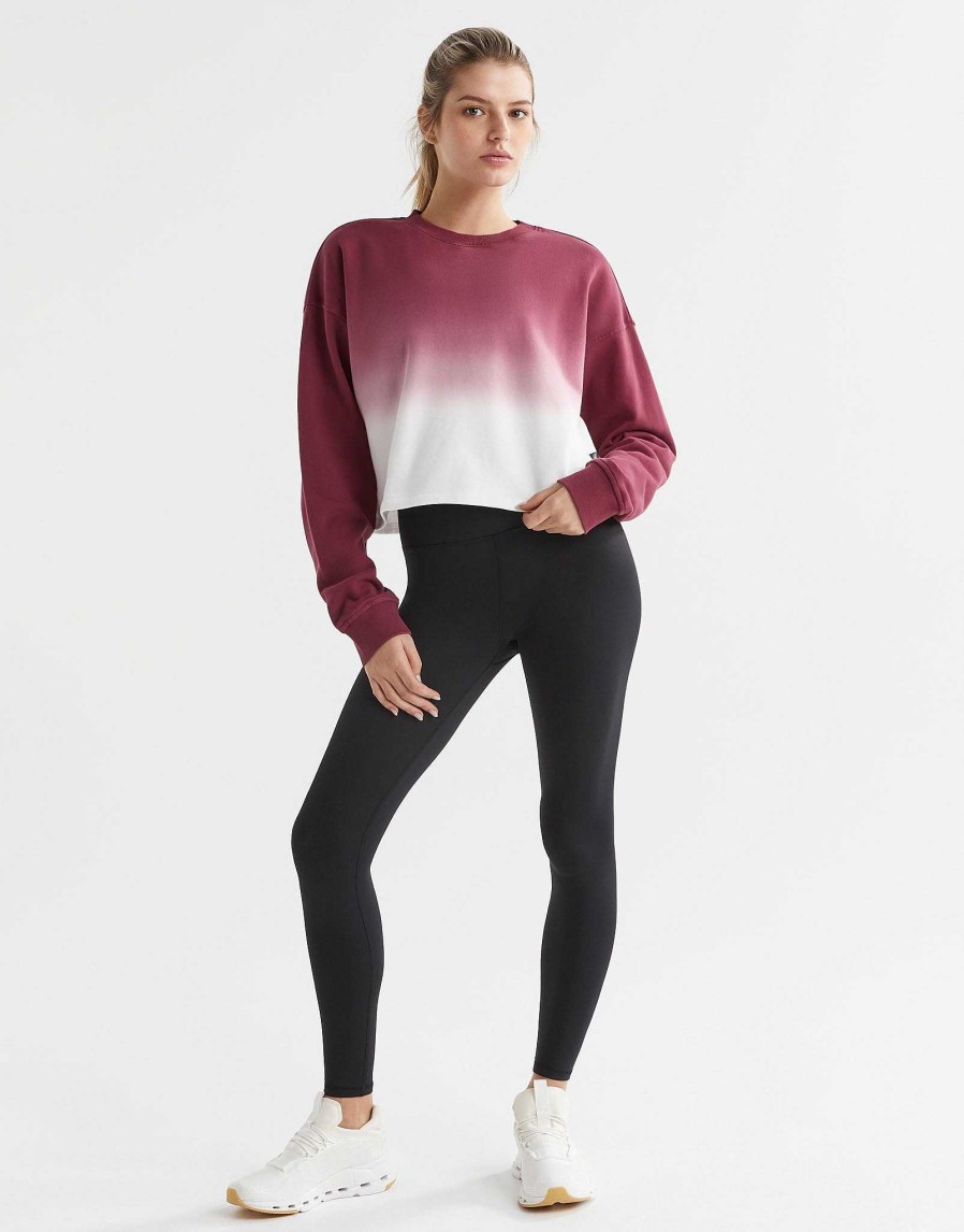 Women Lilybod Long Sleeve Tops | Dalla Dip-Dye Sweat Top - Grape