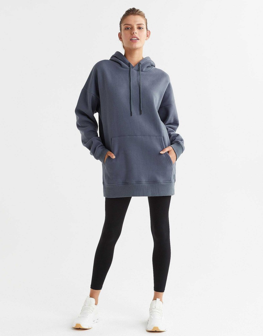 Women Lilybod Sweaters | Lucy Hooded Sweater In Indigo