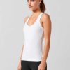 Women Lilybod Tees & Tank Tops | Leera Ribbed Tank In White