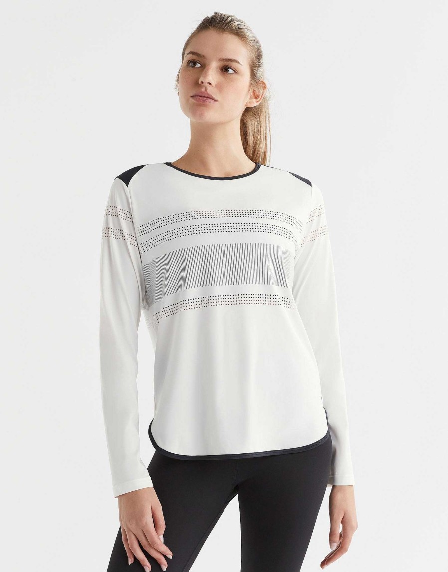 Women Lilybod Long Sleeve Tops | Bella Long Sleeve Top - White