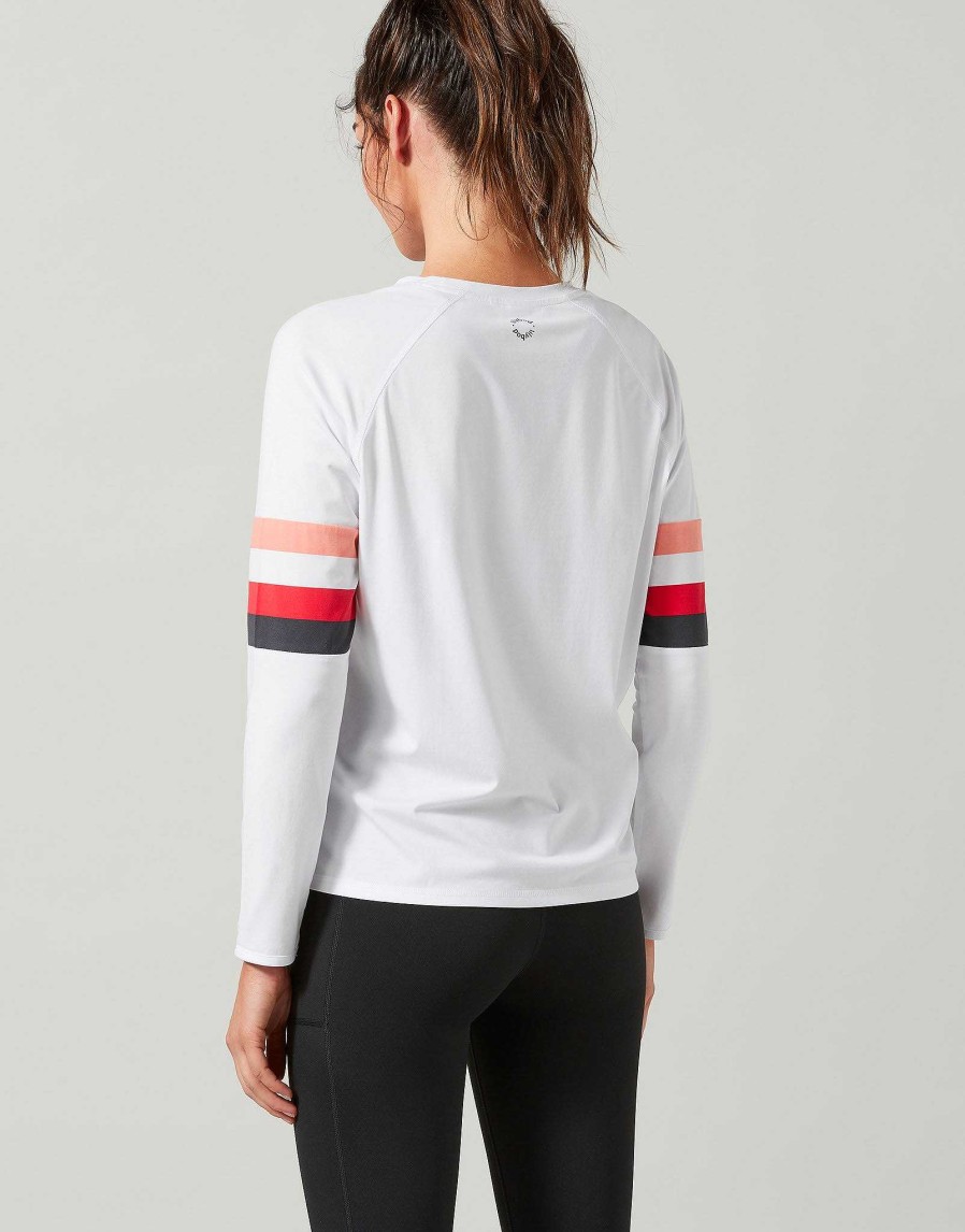 Women Lilybod Long Sleeve Tops | Anna-Xr Top In Signature White