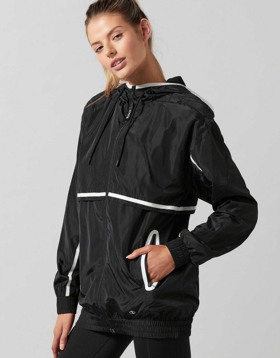 Women Lilybod Tops | Camila Windbreaker In Black