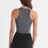 Women Lilybod Tees & Tank Tops | Harmony Rib Tank - Charcoal Marle