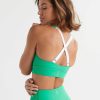 Women Lilybod Edit | Chelsea Sports Bra - Electric Green & Bright White