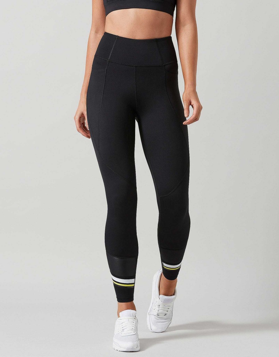 Women Lilybod Leggings | Tatiana Leggings In Black & Yellow