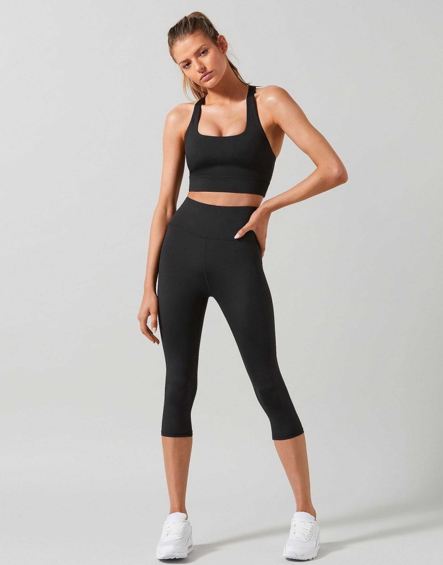 Women Lilybod Leggings | Astrid 3/4 Capri Legging In Black