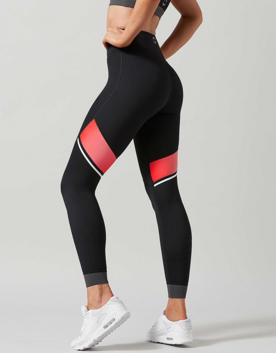 Women Lilybod Leggings | Ariel-Xr Leggings In Black & Pink