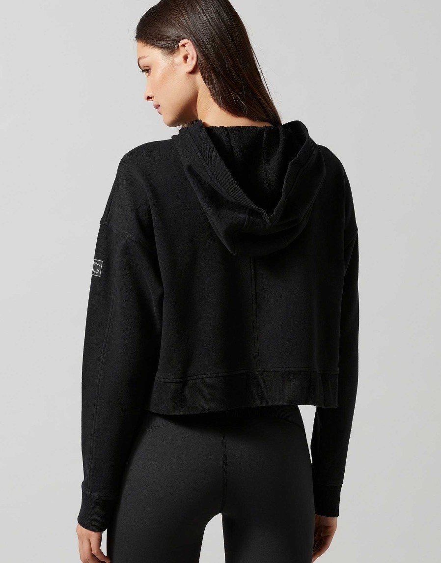 Women Lilybod Tops | Ariella Cropped Sweater In Black