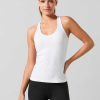 Women Lilybod Edit | Leera Ribbed Tank In White