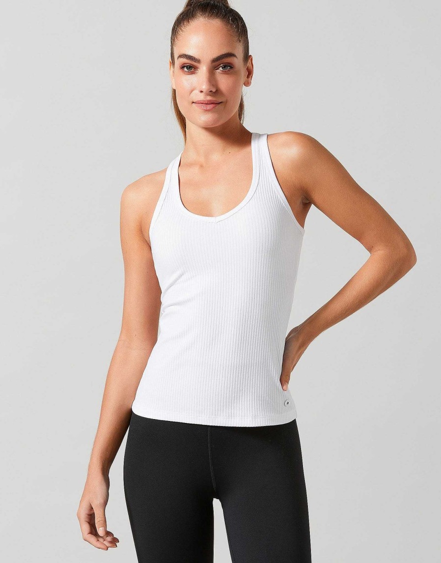 Women Lilybod Edit | Leera Ribbed Tank In White